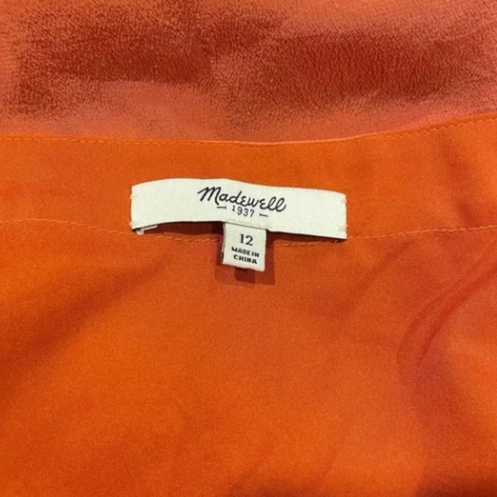 Madewell Silk Overlay Tiered Cami Midi Tank Dress - Size 12 - Picture 6 of 8